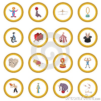 Circus show icon circle Vector Illustration