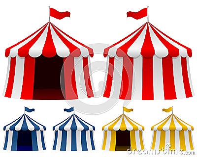 Circus Tent Collection Vector Illustration