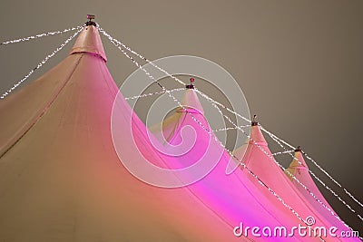 Circus tent at night Stock Photo