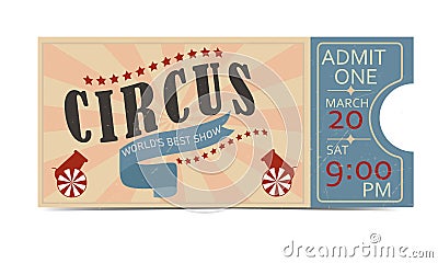 Circus ticket. Invitation. The world's best show. Stock Photo