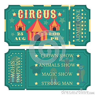 Circus tickets icon Vector Illustration