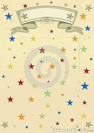 Circus vintage dirty poster Vector Illustration