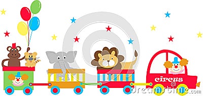 circus wagons Vector Illustration