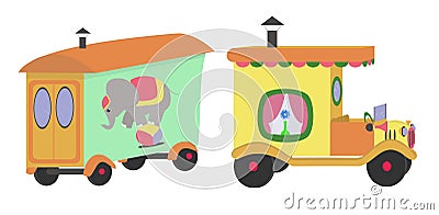 Circus on wheels Vector Illustration