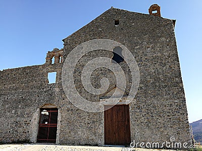 Cirella - Facade of the Convent of Minims Stock Photo