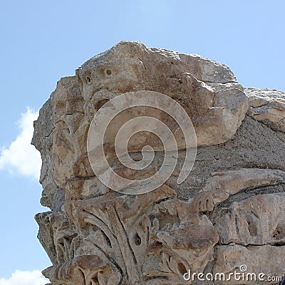 Ancients ruins in Cirene Editorial Stock Photo