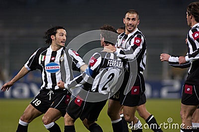 Ciro Ferrara celebrates after the goal Editorial Stock Photo
