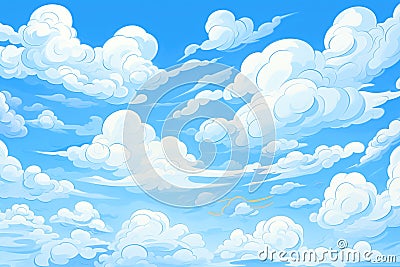 cirrus cloud formations in a blue sky Stock Photo
