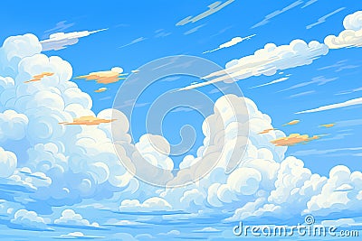 cirrus cloud formations in a blue sky Stock Photo