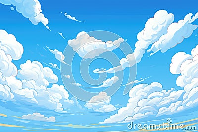 cirrus cloud formations in a blue sky Stock Photo