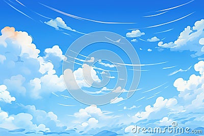 cirrus cloud formations in a blue sky Stock Photo