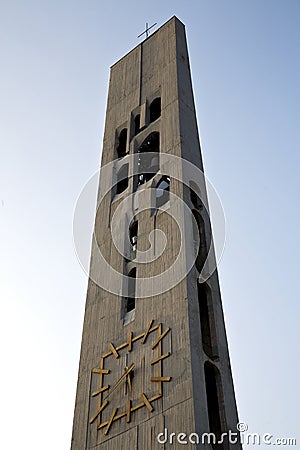 In cislago old abstract italy the l and bell sunny day Stock Photo