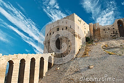 Citadel Aleppo Stock Photo