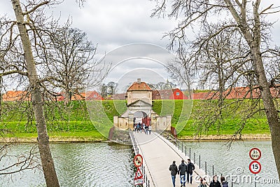The citadel in Copenhagen, normally referred to as Kastellet, is a well-preserved, star-shaped fortress that was built in the 17th Editorial Stock Photo