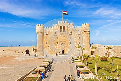Citadel of Qaitbay fortress, Alexandria, Egypt Editorial Stock Photo