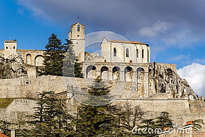 Citadel of Sisteron and its fortifications, Southern Alps, France Stock Photo