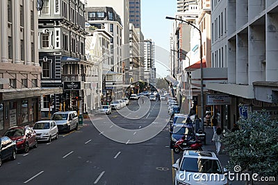 Cite center of Cape Town with traditional building of European style. Editorial Stock Photo