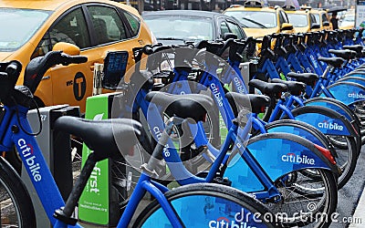 Citi Bike Riding NYC Travel Street Commute Editorial Stock Photo