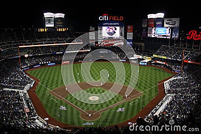 Citi Field Night Game Editorial Stock Photo