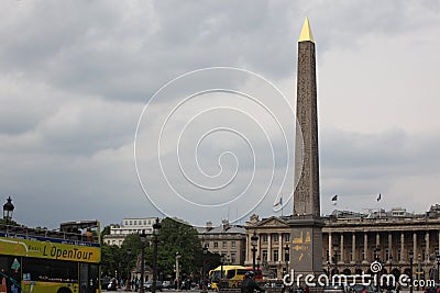 Citizen and tourist at Fountains and Obelisk, Editorial Stock Photo