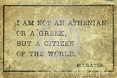 Citizen of the world Socrates Stock Photo