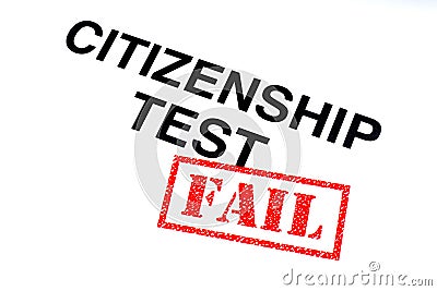 Citizenship Test Fail Stock Photo