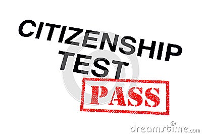 Citizenship Test Pass Stock Photo