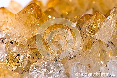 Citrine crystalls Stock Photo