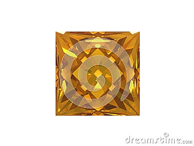 Citrine jewel on white background Stock Photo