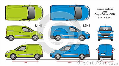 Citroen Berlingo Cargo Van L1H1 and L2H1 2016-present Editorial Stock Photo