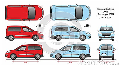 Citroen Berlingo Passenger Van L1H1 and L2H1 2016-present Editorial Stock Photo