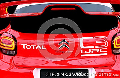 Citroen C3 WRC Rallye race car Editorial Stock Photo