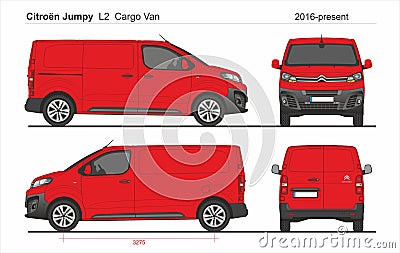 Citroen Jumpy Cargo Van L2 2016-present Editorial Stock Photo