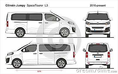 Citroen Jumpy SpaceTourer Van 5 doors L3 2016-present Editorial Stock Photo