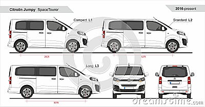 Citroen Jumpy SpaceTourer Van L1, L2, L3 2016-present Editorial Stock Photo