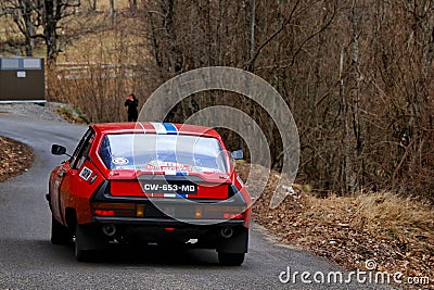 CITROEN SM-1972, 25th Rallye Monte-Carlo Historique Editorial Stock Photo