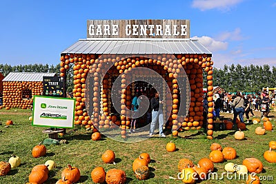 Citrouilleville (Pumpkinville) central train station Editorial Stock Photo