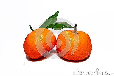 Oranges usually ripen in autumn Stock Photo