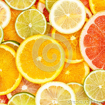 Citrus fruits collection food background oranges square lemons limes grapefruit fresh fruit Stock Photo