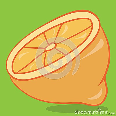 citrus half orange 12 Vector Illustration