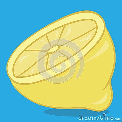 citrus half yellow 13 Vector Illustration