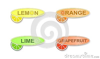 Citrus labels Vector Illustration