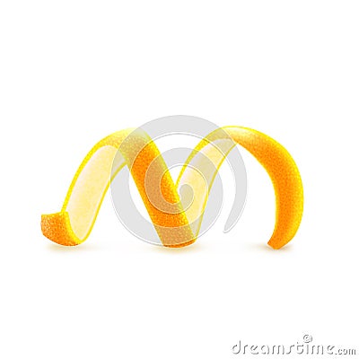 Citrus peel to decorate cocktails and desserts, candied fruit, vector illustration. Vector Illustration