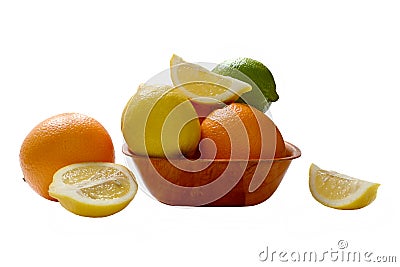 Citrus on the plate Stock Photo