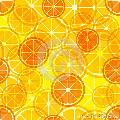 Citrus seamless pattern Vector Illustration