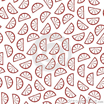 Citrus seamless pattern. Slices of tropical fruits Vector Illustration