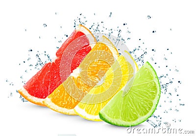 Citrus splash Stock Photo