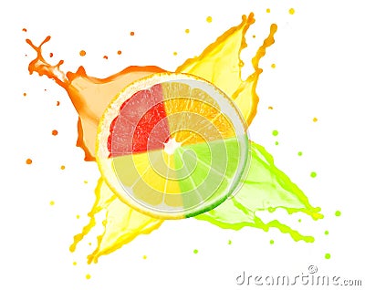 Citrus splash Stock Photo