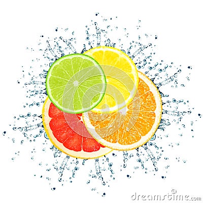 Citrus splash Stock Photo