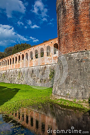 The Cittadella Nuova also called Giardino di Scotto an historical fortress from the 14th century in Pisa Stock Photo